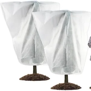 Plant frost protection cover winter freeze protection non-woven tree jacket white 2pcs