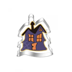 Halloween Haunted House Cookie Cutter Stainless Steel Baking Mold DIY Spooky Biscuit Press