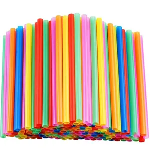 Cannucce in Plastica Monouso in PP Alimentare Cannucce Spesse Diritte Colorate per Bevande Quotidiane di Bubble Tea