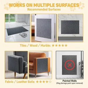 Selbstklebender Katzenkratzschutz, Möbelschutzmatte für Sofa, Wand und Boden gegen Kratzer.