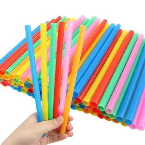 21cm cannucce di plastica spesse dritte usa e getta colorate per bubble tea bevande