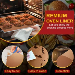 Hitzebeständige antihaftbeschichtete Backofenmatte und Grillmatte für einfaches Kochen.