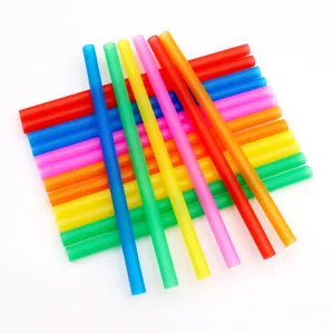 Cannucce di plastica dritte colorate da 21 cm per bubble tea e bevande, cannucce usa e getta.