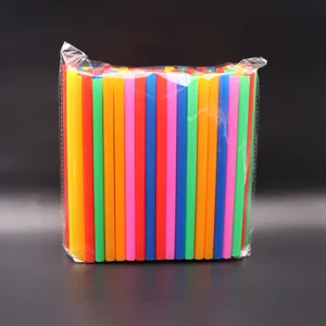 Cannucce da bere dritte in plastica colorata, cannucce usa e getta da 21cm per bubble.