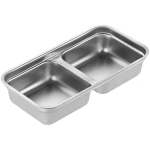 Boîte de Conservation en Acier Inoxydable à 2 Compartiments Récipient Alimentaire