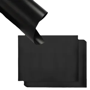 Set di tappetini per barbecue neri antiaderenti, foglio per griglia in Teflon resistente.