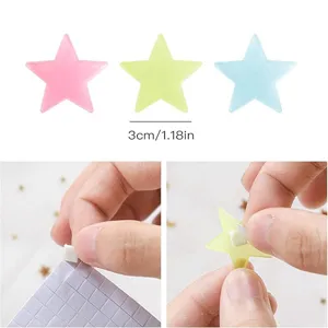 autocollants etoiles lumineuses 3d fluorescents phosphorescents stickers muraux chambre bebe