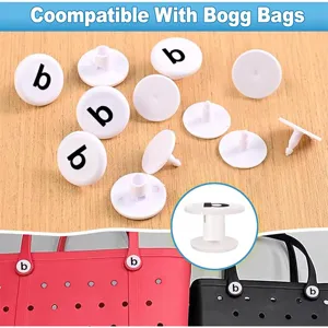 Plastic decorative buttons charms for EVA beach bags cute hole bag accessories set