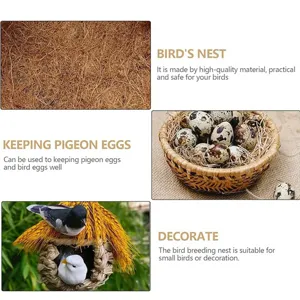 Natuurlijke kokosvezel nestmat voor vogelfokkerij, huisdierbroed en bloempotdrainage.