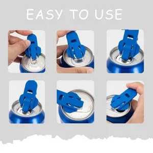 Abridor de latas fácil manual cerveza refresco abridor portátil herramienta de bebida azul