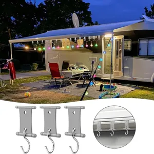 Set de crochets pour store de camping-car, crochets coulissants doubles avec crochets en S.