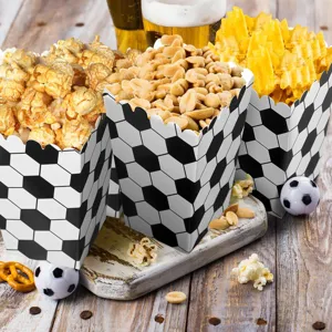 Boîte à popcorn de fête de football conteneur de collation pour les événements sportifs.