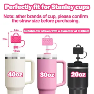 Silikon Strandtasche Strohhalmabdeckung für Stanley Becher 40oz 30oz, staubdicht 10mm