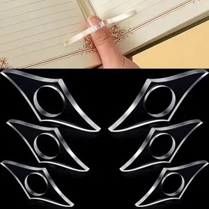 Clear acrylic thumb bookmark book page holder ergonomic reading accessory set 6pcs