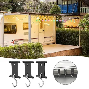 Crochets de Store de Camping-Car en Acier Inoxydable Double Trou Suspendus Cintres Pour Camping en Plein Air Voyage de Camping-Car Accessoires de Voyage