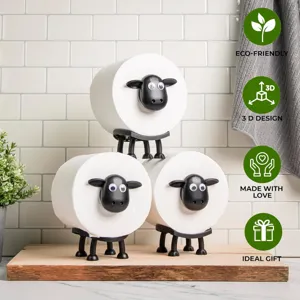 Porte-Papier Hygiénique Mouton Créatif Mignon Animal Plastique Support de Rangement de Papier Décoration de Salle de Bain