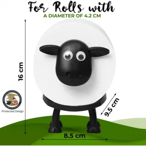 Porte-papier toilette mouton mignon support de rouleau créatif pour déco de salle de bains.