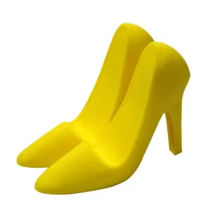 Yellow high heel silicone phone holder creative lazy mobile phone stand cute desk accessory