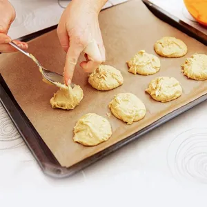 Rechteckiges Backpapier zum Kochen antihaftbeschichtet oelfest fuer Kekse Blech