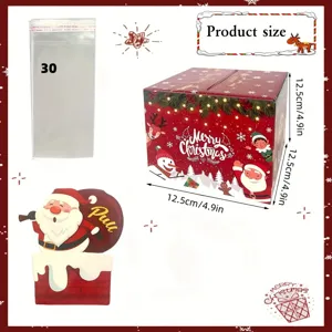 Christmas money pull box gift set with festive Santa design and gift bags for parties.