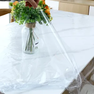 Nappe de table en PVC transparent impermeable et anti-huile pour decoration de salle