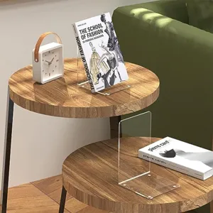 Fermalibri in acrilico trasparente a forma di L scaffale da scrivania divisorio per libri.