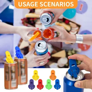 Ouvre-boîte manuel en plastique pince pour couvercle de canette de bière et soda portable