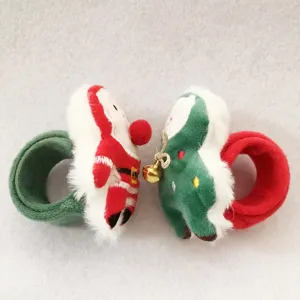 Bracelet slap de noel pour enfants mignon bracelet en peluche accessoire de fete