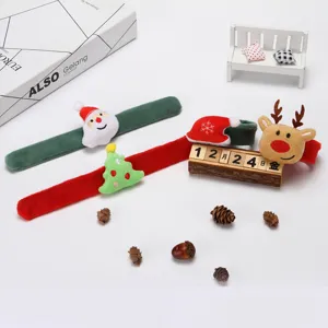 Noël enfants bracelet slap peluche rembourré bracelet snap cadeau de fête jouet