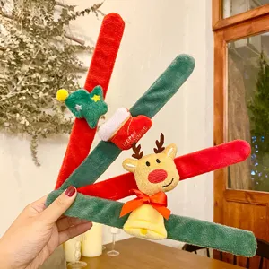 Noël enfants peluche bracelet slap mignon dessin animé cerf arbre fête cadeau jouet