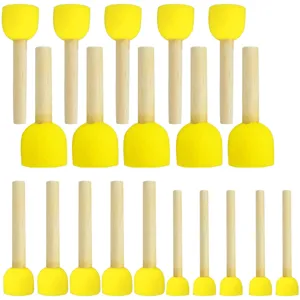 Tampons Éponge Champignon de Peinture DIY pour Enfants Avec Manche en Bois Outils de Dessin d'Art d'Éducation Précoce