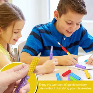 Silikon Bleistiftgriffe für Kinder, sensorische Anti-Stress ADHS Hilfen für Schreibkomfort.
