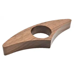 Wooden thumb page holder for comfortable single-handed reading, durable wooden book ring bookmark.