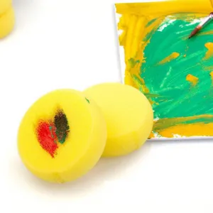 Timbri spugna pittura educazione precoce bambini giallo rotondo ceramica arte strumenti
