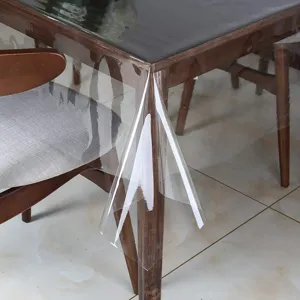 Nappe de table transparente en PVC, impermeable et anti-huile protecteur de table a manger.