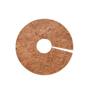 Round coco coir tree ring mat plant protector breathable weed barrier garden supply.