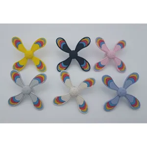 Colorful rotating pinwheel shoe charms for EVA hole shoes and beach bags decoration set.