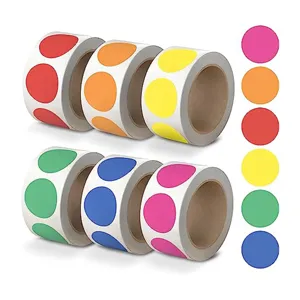 Étiquettes Autocollantes Rondes en Points Vierges Autocollantes Papier Pour Maison Bureau DIY