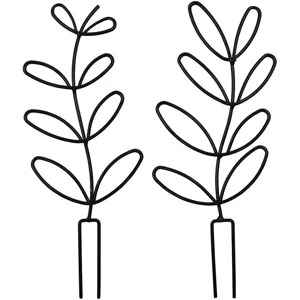 Metalen planten klimrek in bladvorm voor potplanten en klimmende bloemen tuinstandaard