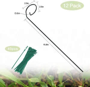 Plant support stakes heavy duty metal garden plant support for climbing flowers potted