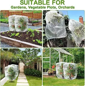 Copertura di protezione per piante sacchetto a rete da giardino anti-insetto coulisse