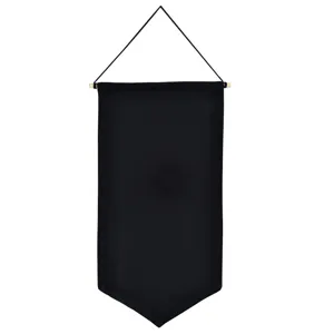 Large black canvas enamel pin banner wall hanging display for brooches and badges, simple style.