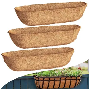 Ersatz Kokosfaser-Einlagen für Blumenkasten Pflanzgefässe, Naturfaser Hängekorb Matten.