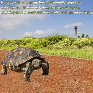 Natural coconut reptile carpet breathable pet mat for turtles lizards terrarium habitat supplies