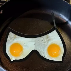 Funny novelty fried egg mold non stick kitchen cooking tool for party breakfast.