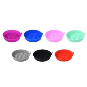 Silicone car coaster anti-slip cup holder mat multi-color interior accessories.