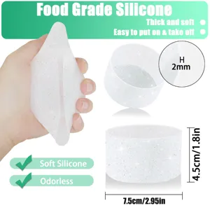 Siliconen bekerhoes glitter anti-slip beschermende hoes voor Stanley beker 20-40oz