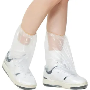 Cubrezapatos impermeables desechables botas de lluvia de plástico transparente exterior