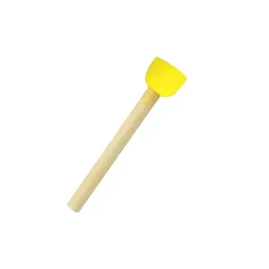 Pinceau éponge avec manche en bois tampon champignon pour peinture enfant art éducatif.