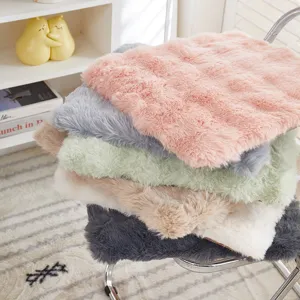 Winter Thickened Bubble Fleece Chair Cushion Soft Warm Seat Pad For Office Student Dining Room Home Decor